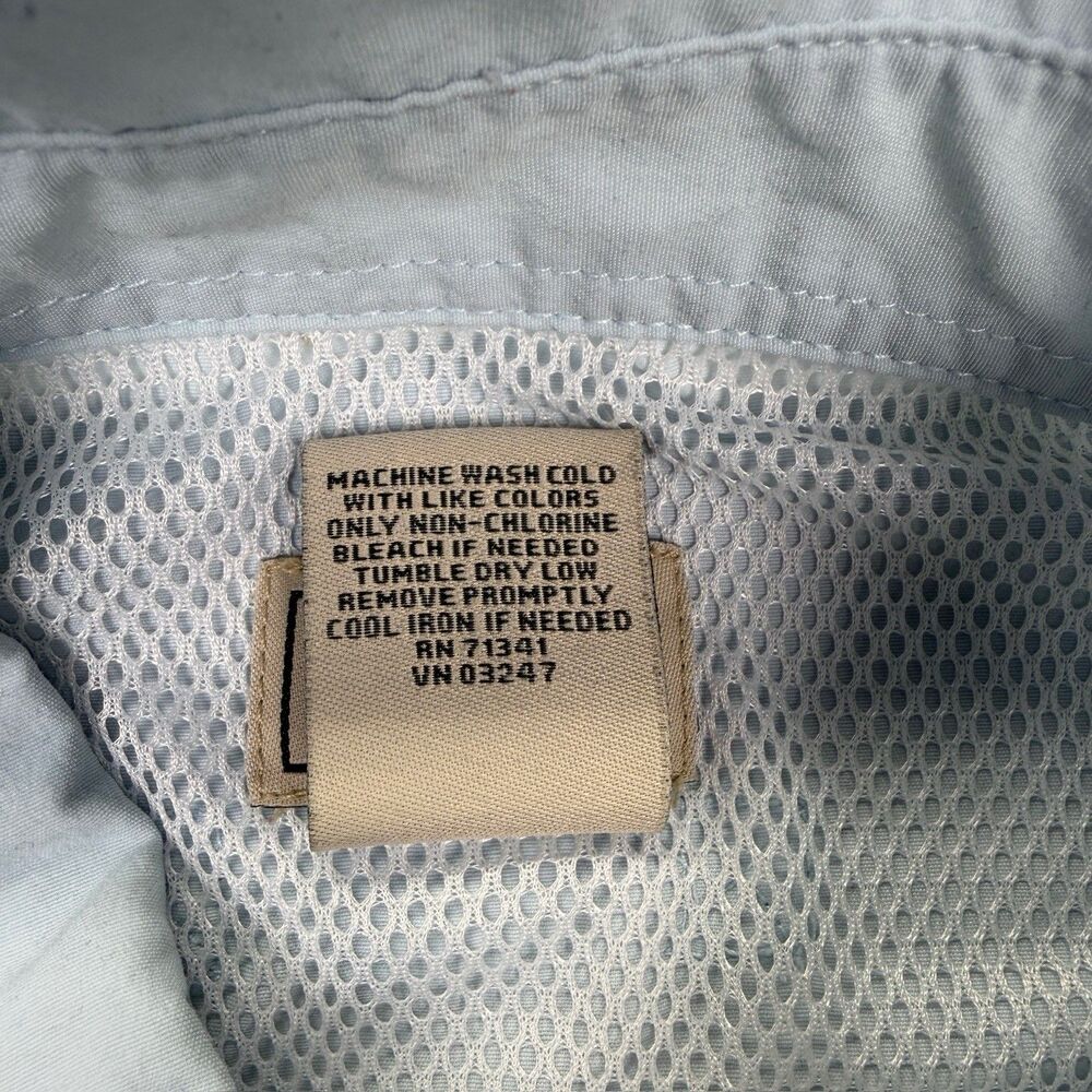 L.L. Bean Men’s Large Light Blue‎ Vented Fishing Shirt Nylon Outdoor - Picture 6 of 8